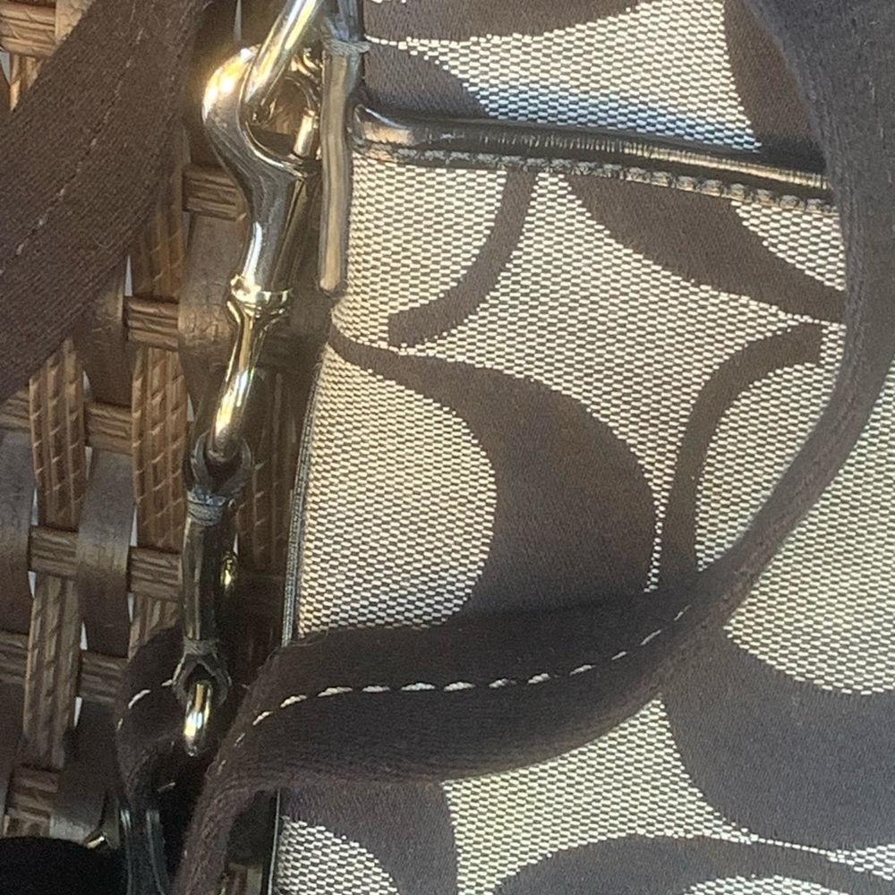 Coach Crossbody Canvas & Patent Leather Bag Purse - Picture 6 of 14